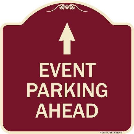 Signmission Designer Series Parking & Post Kit, Burgundy Heavy-Gauge Aluminum Sign, 18" x 18", BU-1818-23366 A-DES-BU-1818-23366